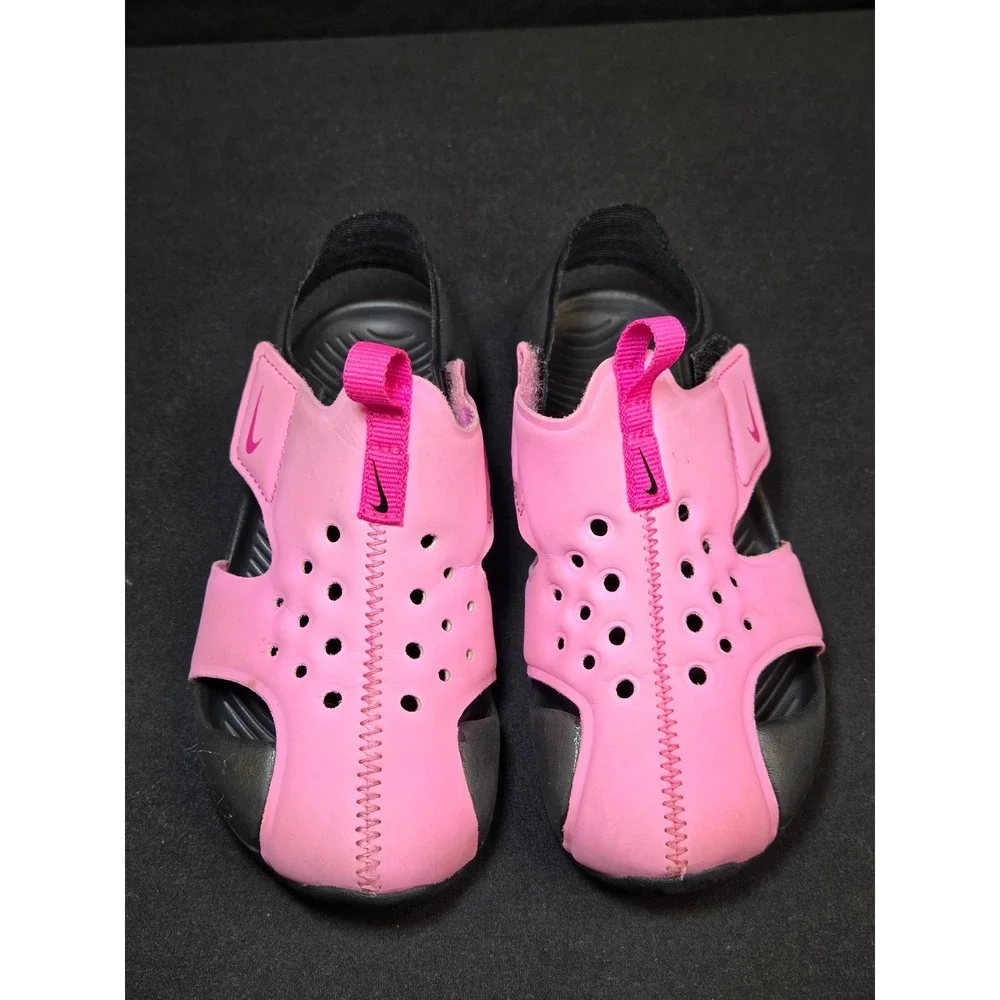 Nike Sunray Adjust 5 V2 Pink Black‎ Kids Water Sandals DB9562-600 Size 10C